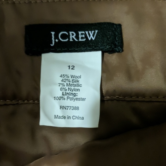 J crew skirt size 12 gold shimmer - Picture 2 of 4